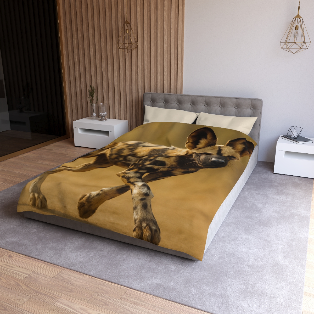 Pulse Trail Painted Dog custom duvets