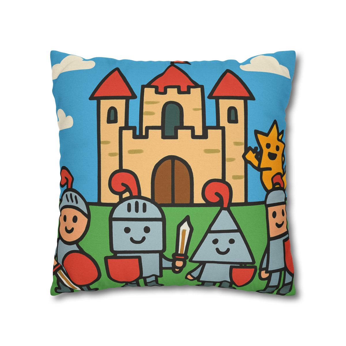 Castle Of Shape Knights designer print pillow cases