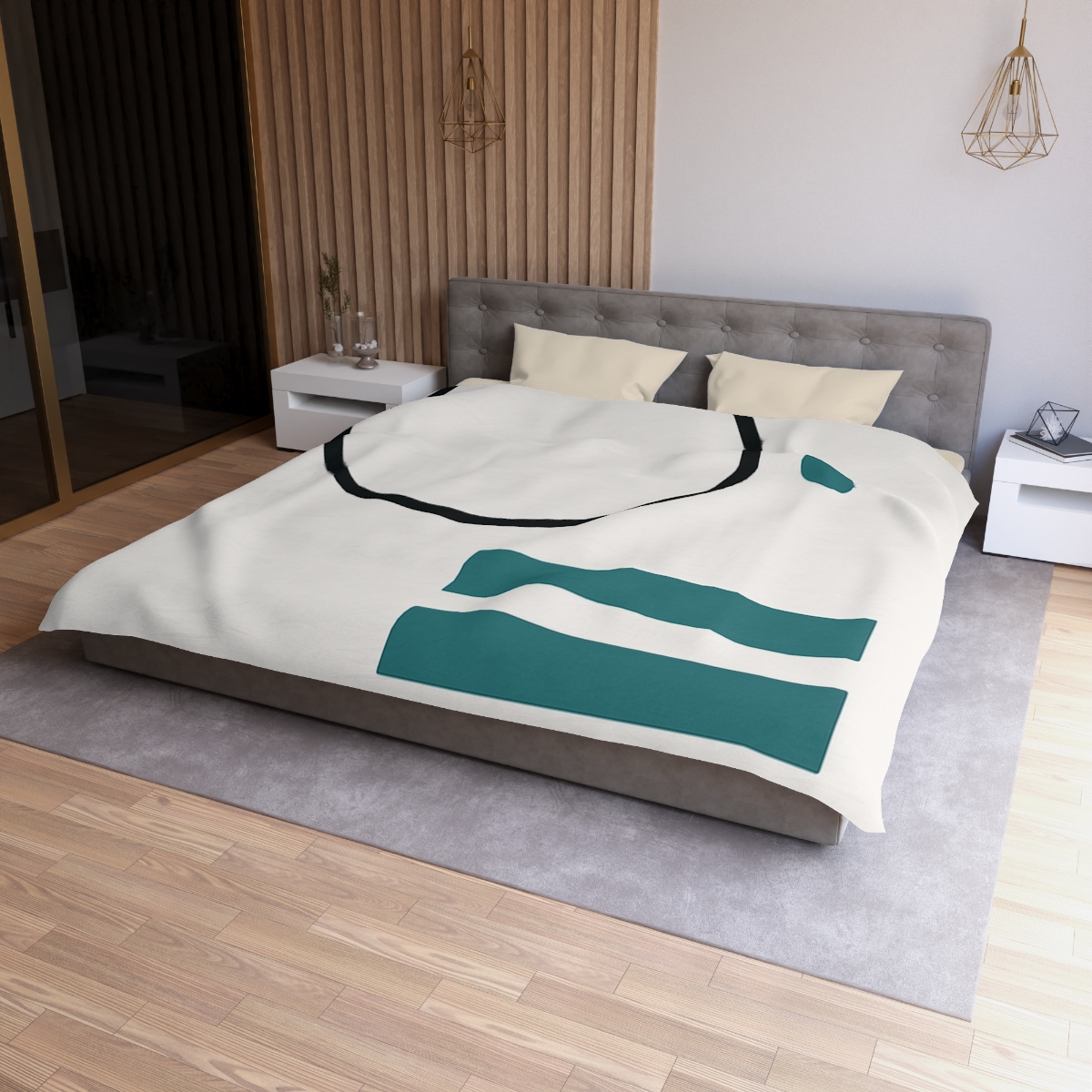 Orbiting Bars And Hollow Circle trendy bedroom duvets