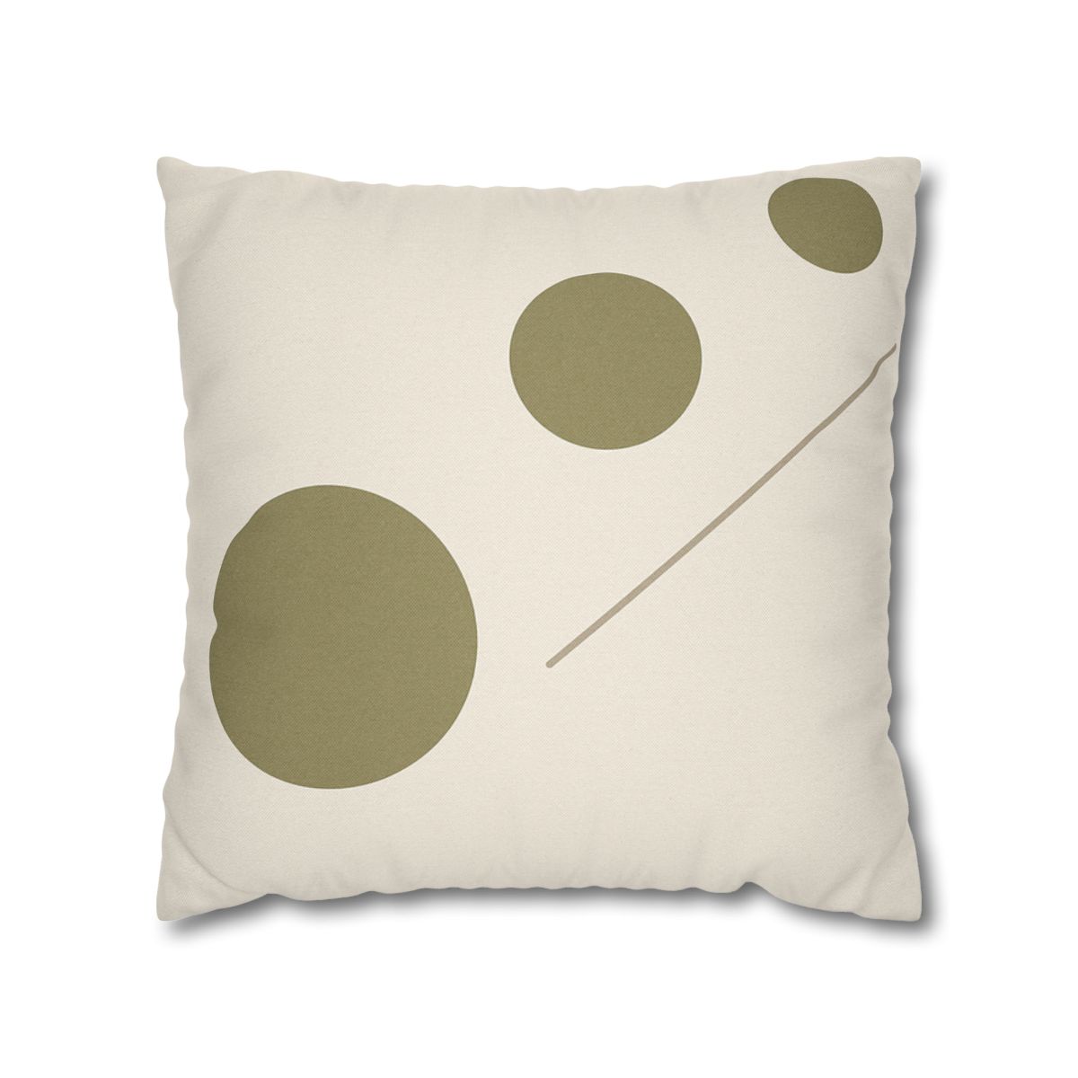 Triad Of Circles With Open Line soft cotton pillow cases
