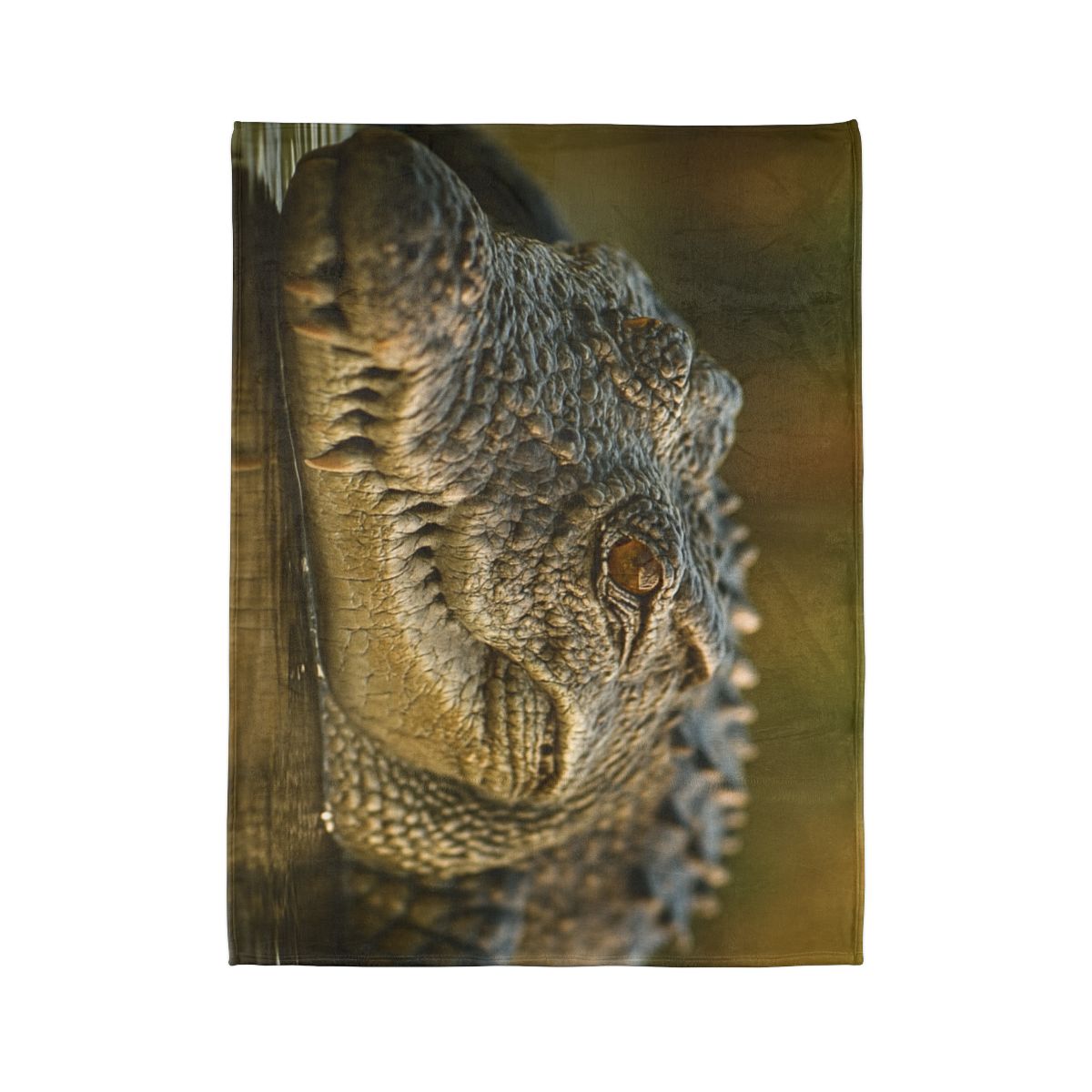 Ember Eye Saltwater Crocodile personalized cozy blankets