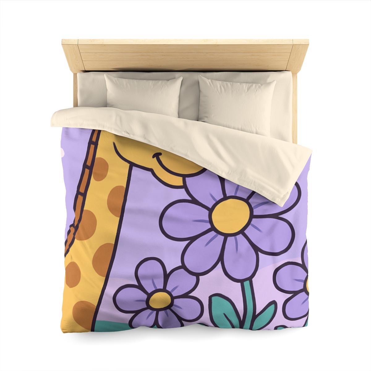 Galaxy Garden Giraffe personalized bedding duvets