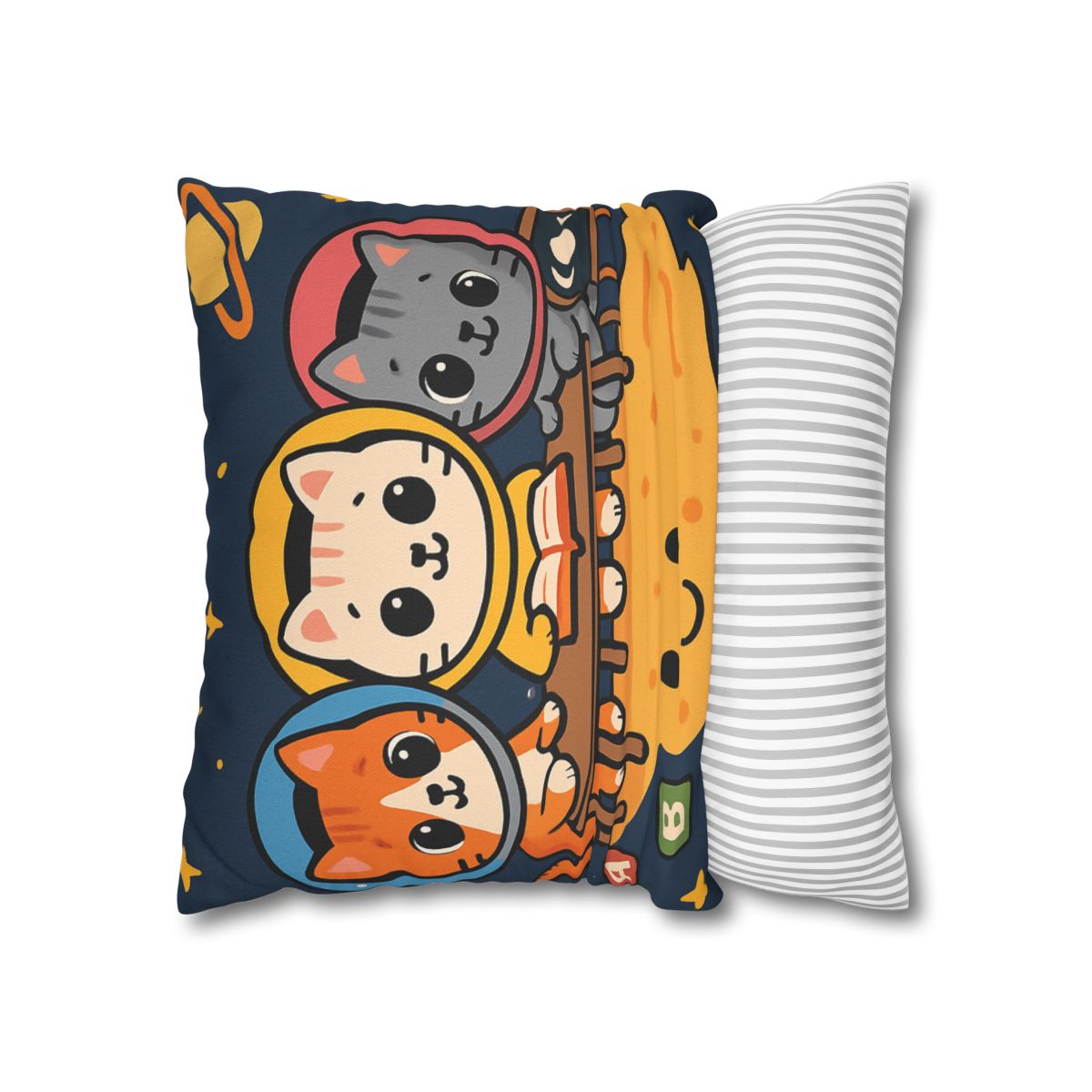 Comet Classroom With Curious Kittens custom pillow cases