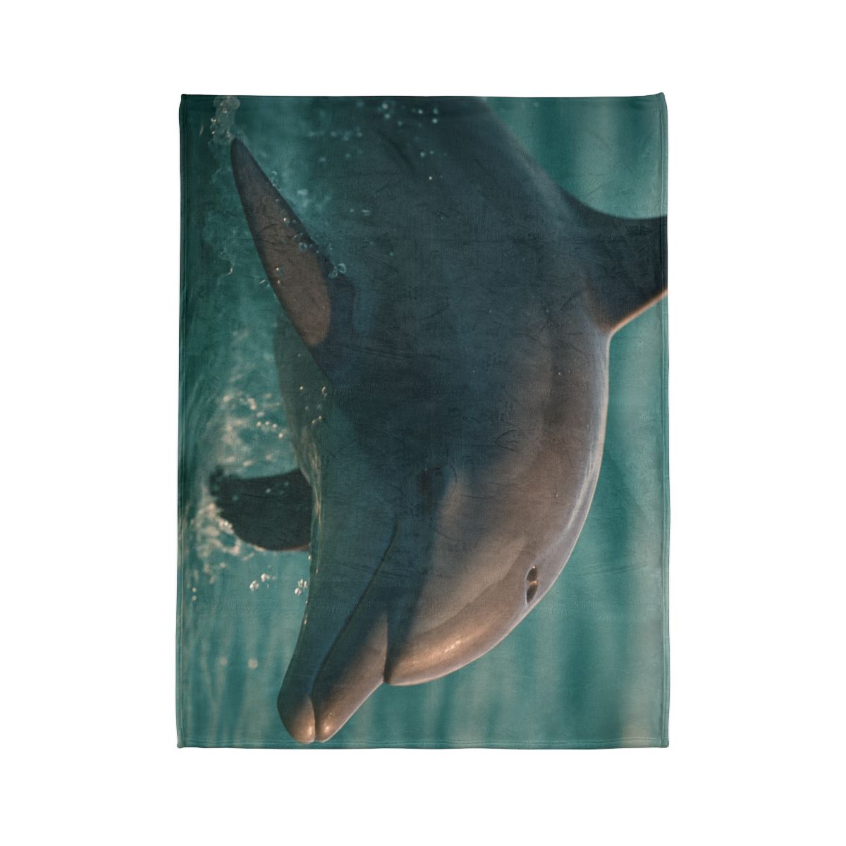 Silver Glide Bottlenose Dolphin soft fleece blankets