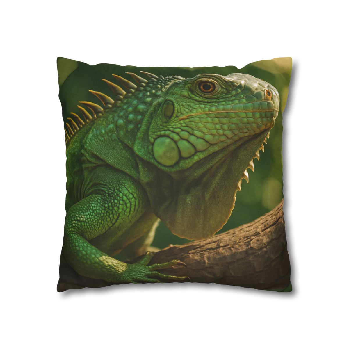 Sun Dappled Green Iguana custom pillow cases