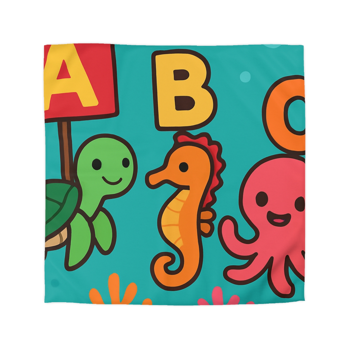Coral Reef Alphabet Parade custom duvets