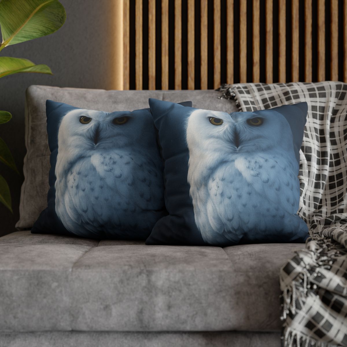 Midnight Watch Snowy Owl stylish decorative pillowcases