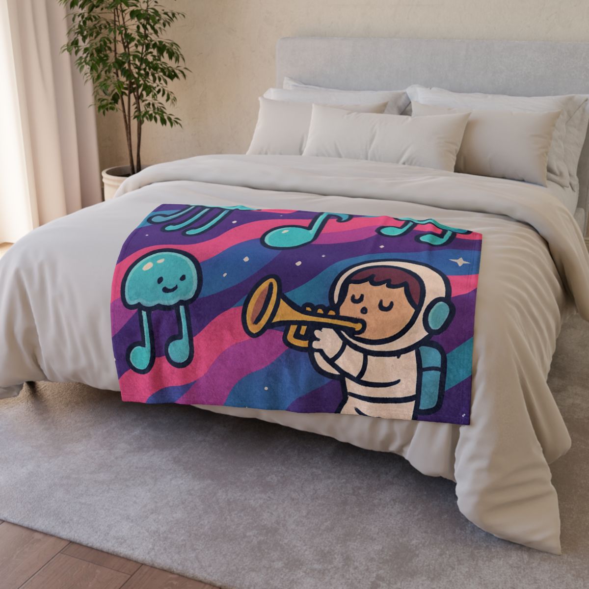 Nebula Jellyfish Orchestra decorative home blankets