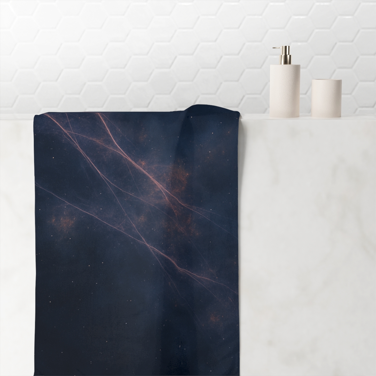 Dust Filament Tapestry Drift designer printed towels