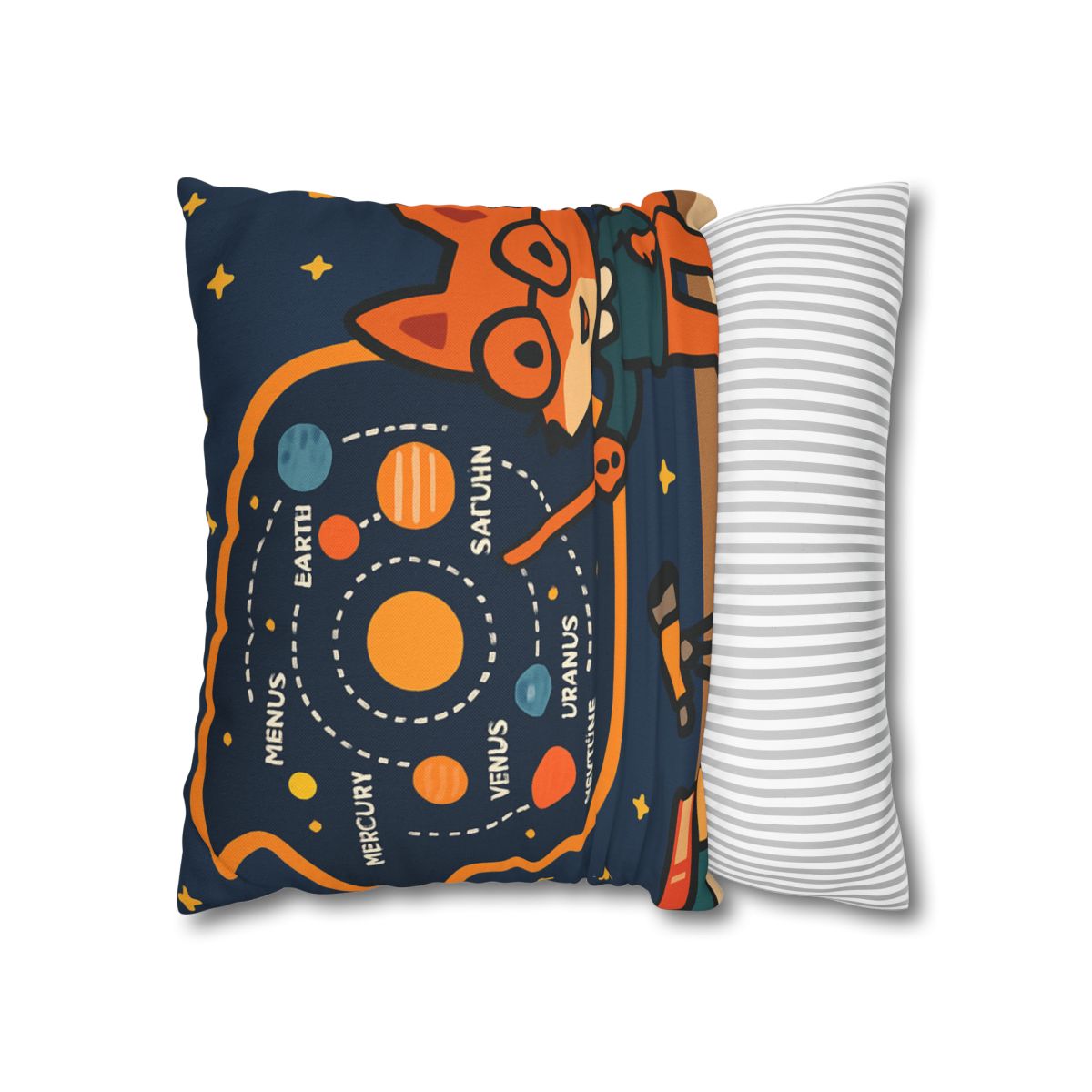 Comet Classroom With Star Map Fox trendy patterned pillow cases