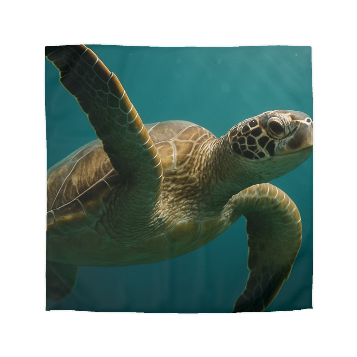 Nebula Glide Green Sea Turtle trendy bedroom duvets