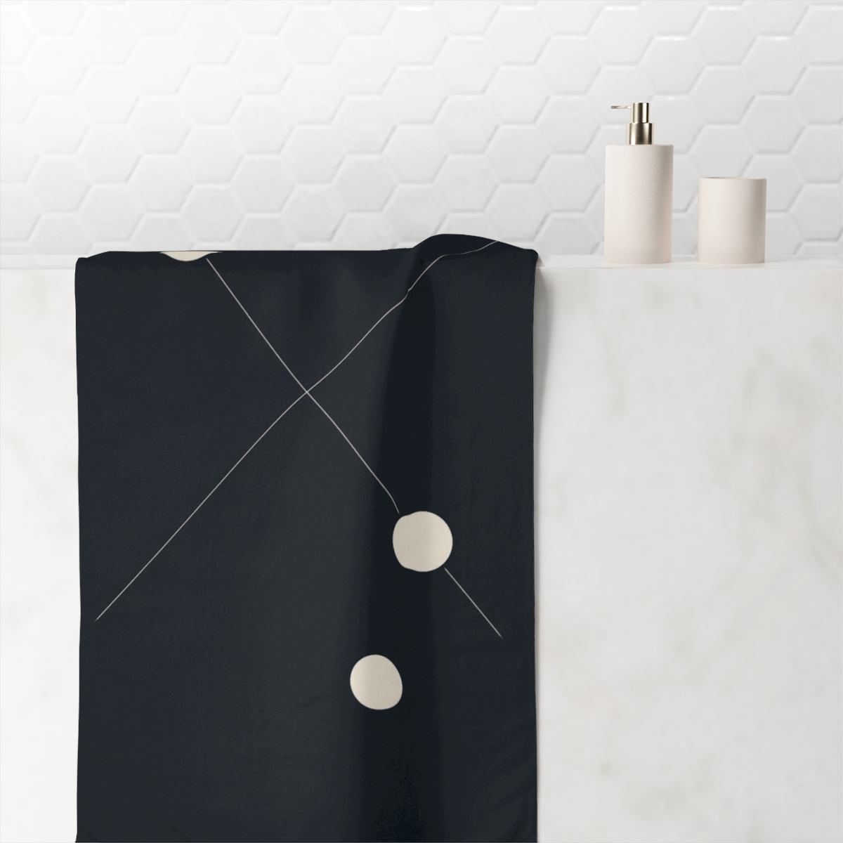 Orbital Line Cluster decorative home towelscustom towels