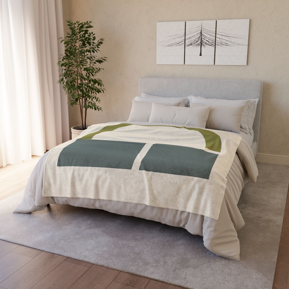 Partial Arc Over Twin Blocks trendy patterned blankets