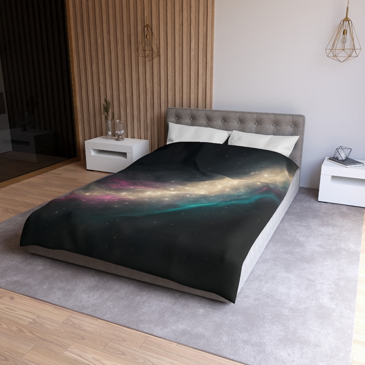 Radiant Flux Starstream personalized bedding duvets