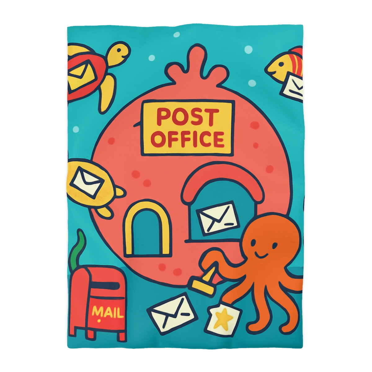 Coral Reef Planet Post Office soft comforter duvets