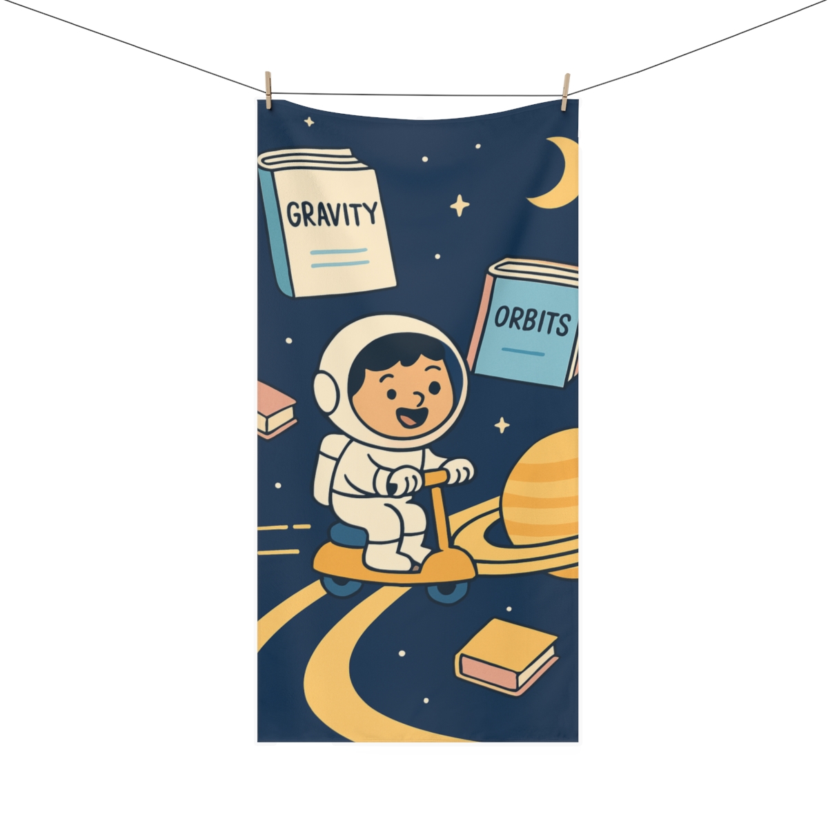 Saturn Ring Library Adventure decorative home towelscustom towels