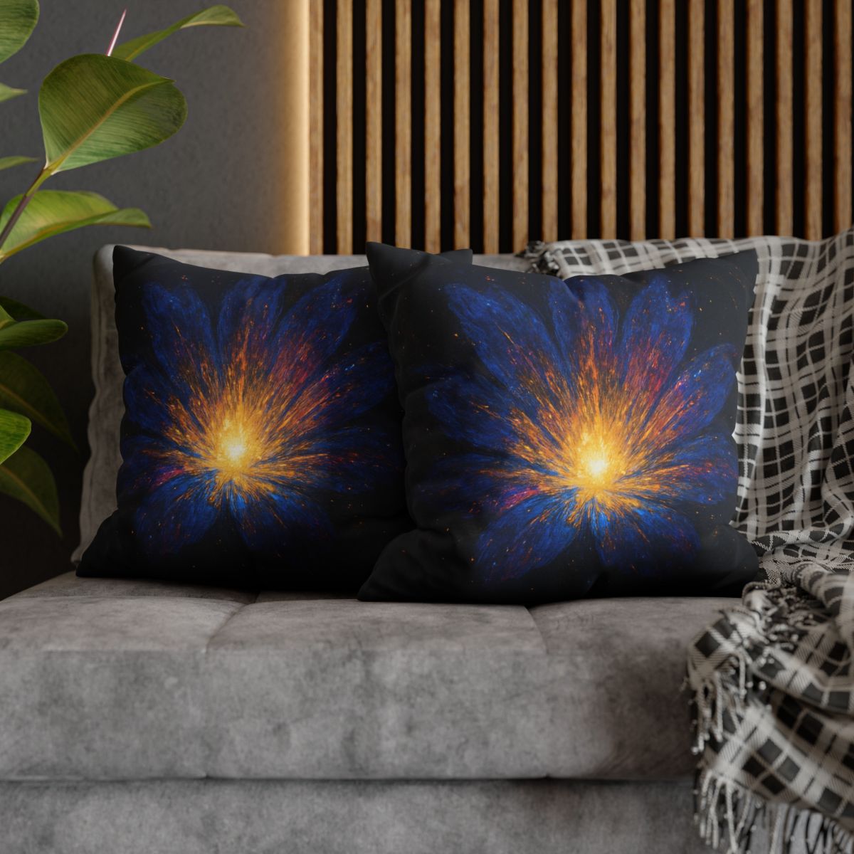Prismatic Starforge Bloom comfortable bedding pillow covers