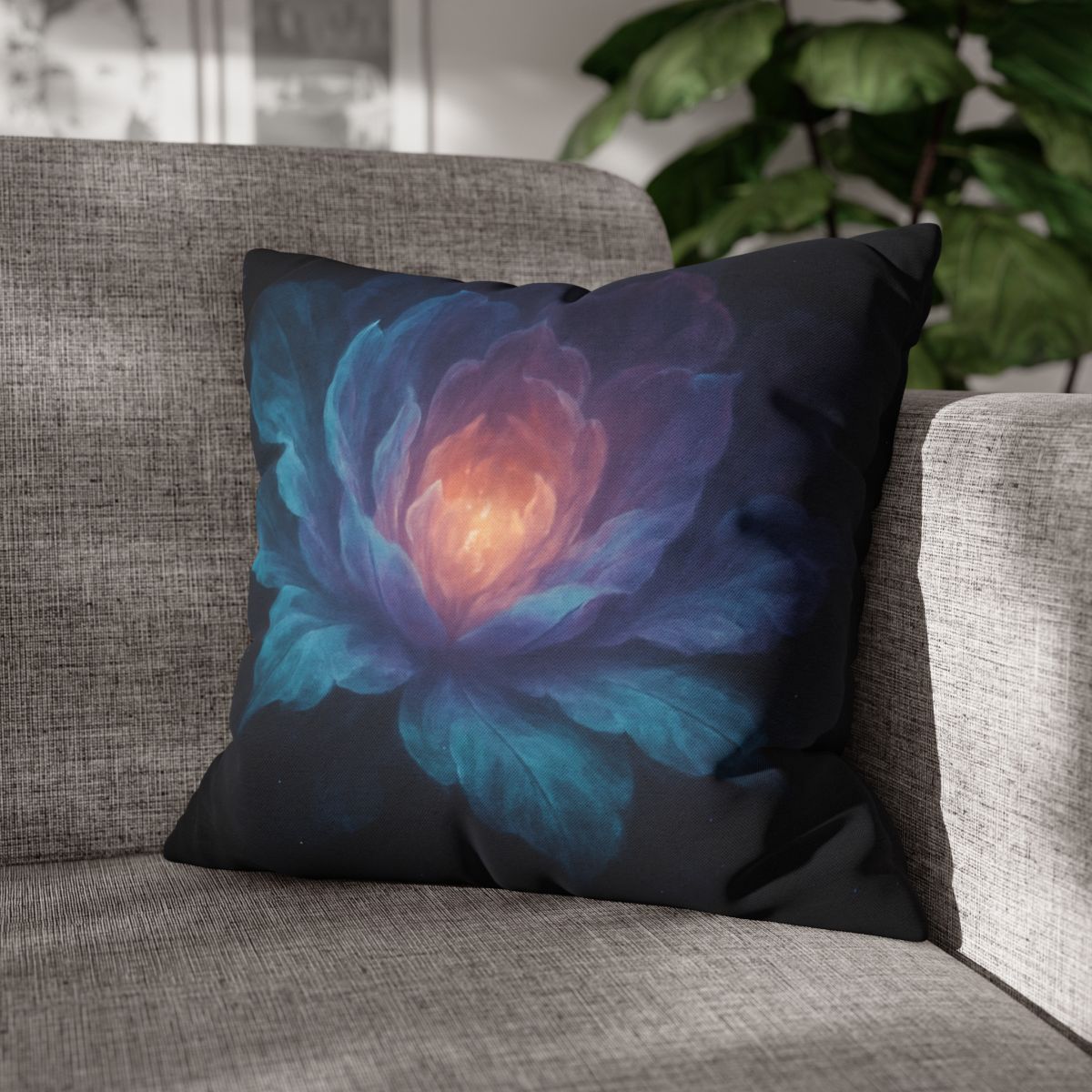 Prismatic Void Bloom comfortable bedding pillow covers