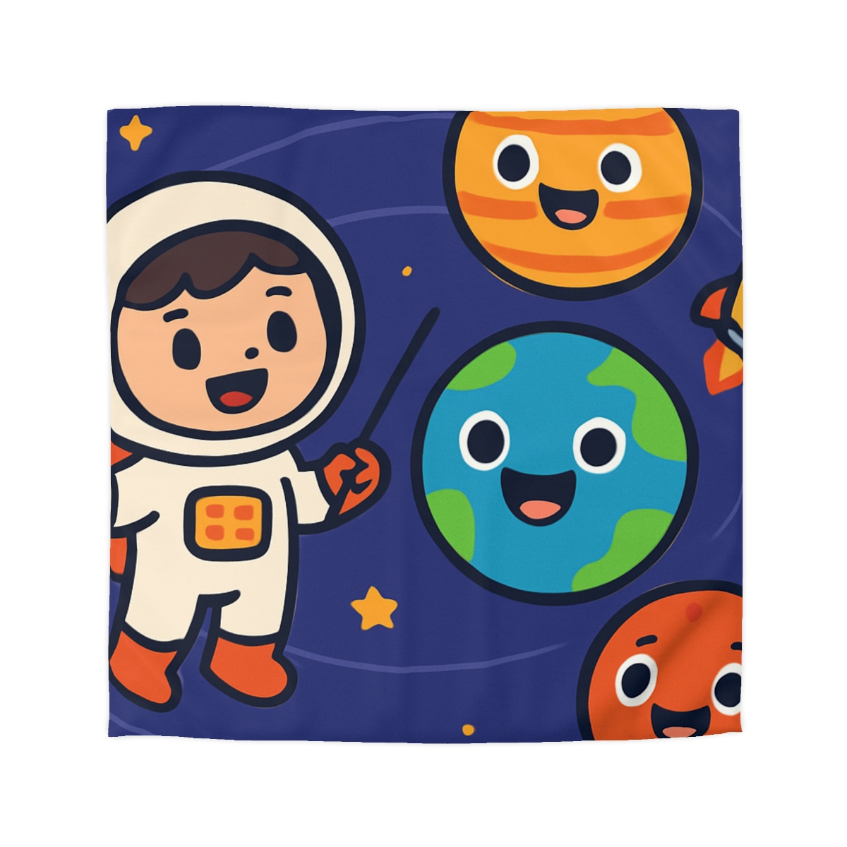 Galaxy School Of Friendly Planets soft comforter duvets