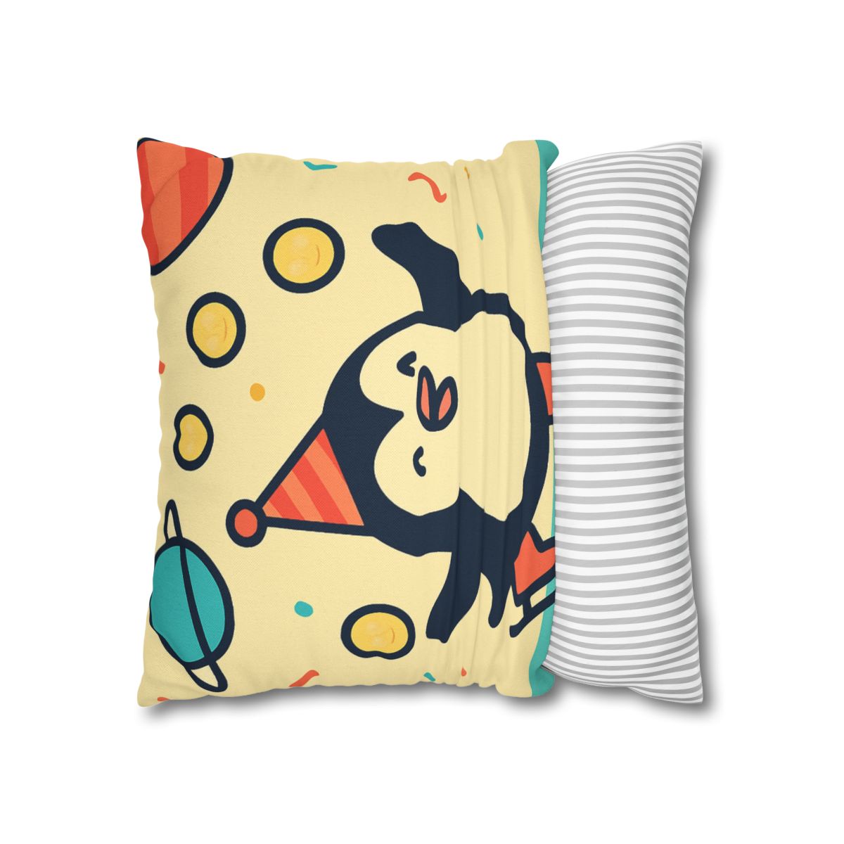 Cosmic Carnival Penguin designer print pillow cases