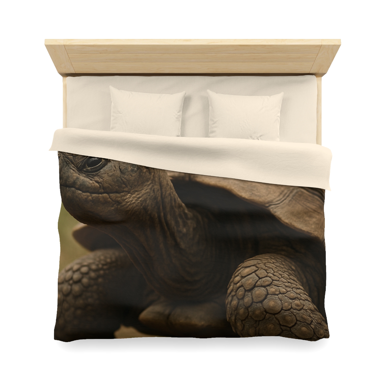 Giant Tortoise Timebound Gaze designer printed duvets