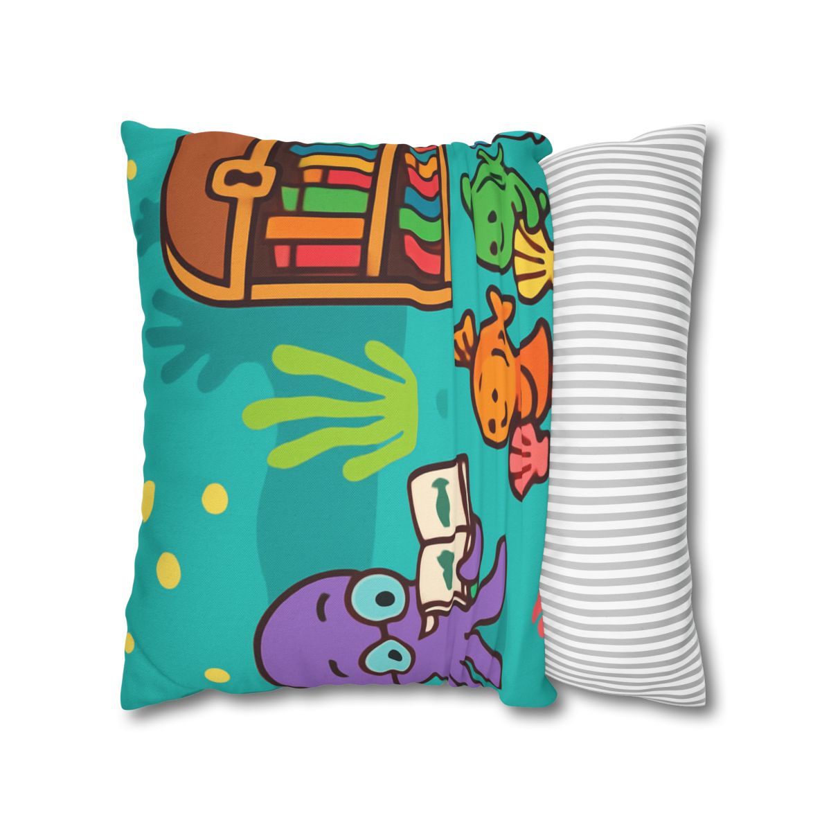 Coral Reef Library With The Octopus Librarian unique gift pillow cases