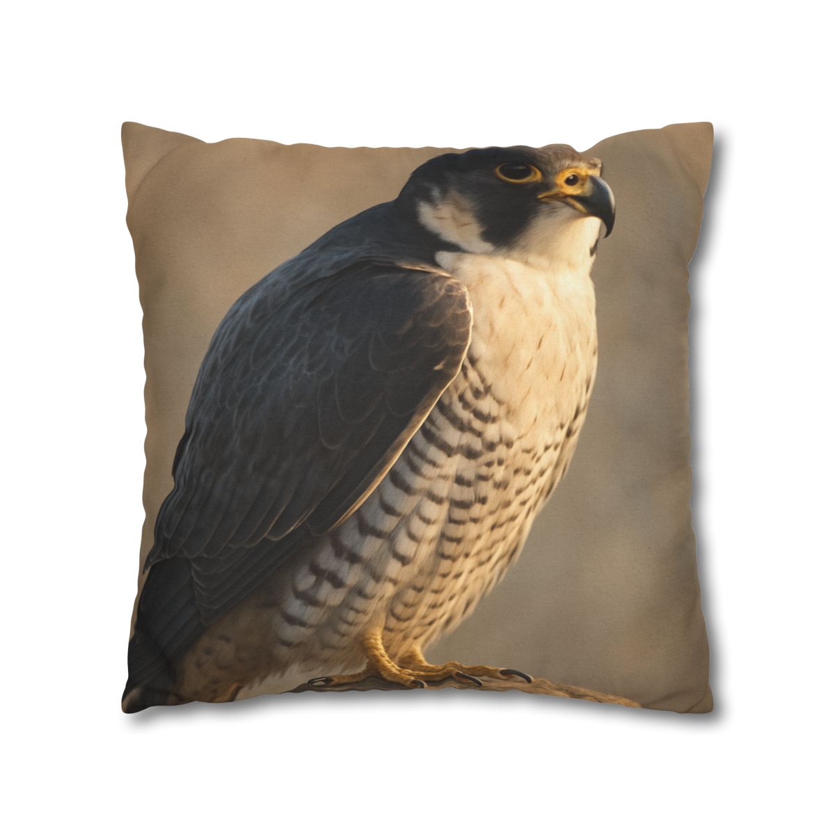 Silver Dusk Peregrine Falcon designer print pillow cases
