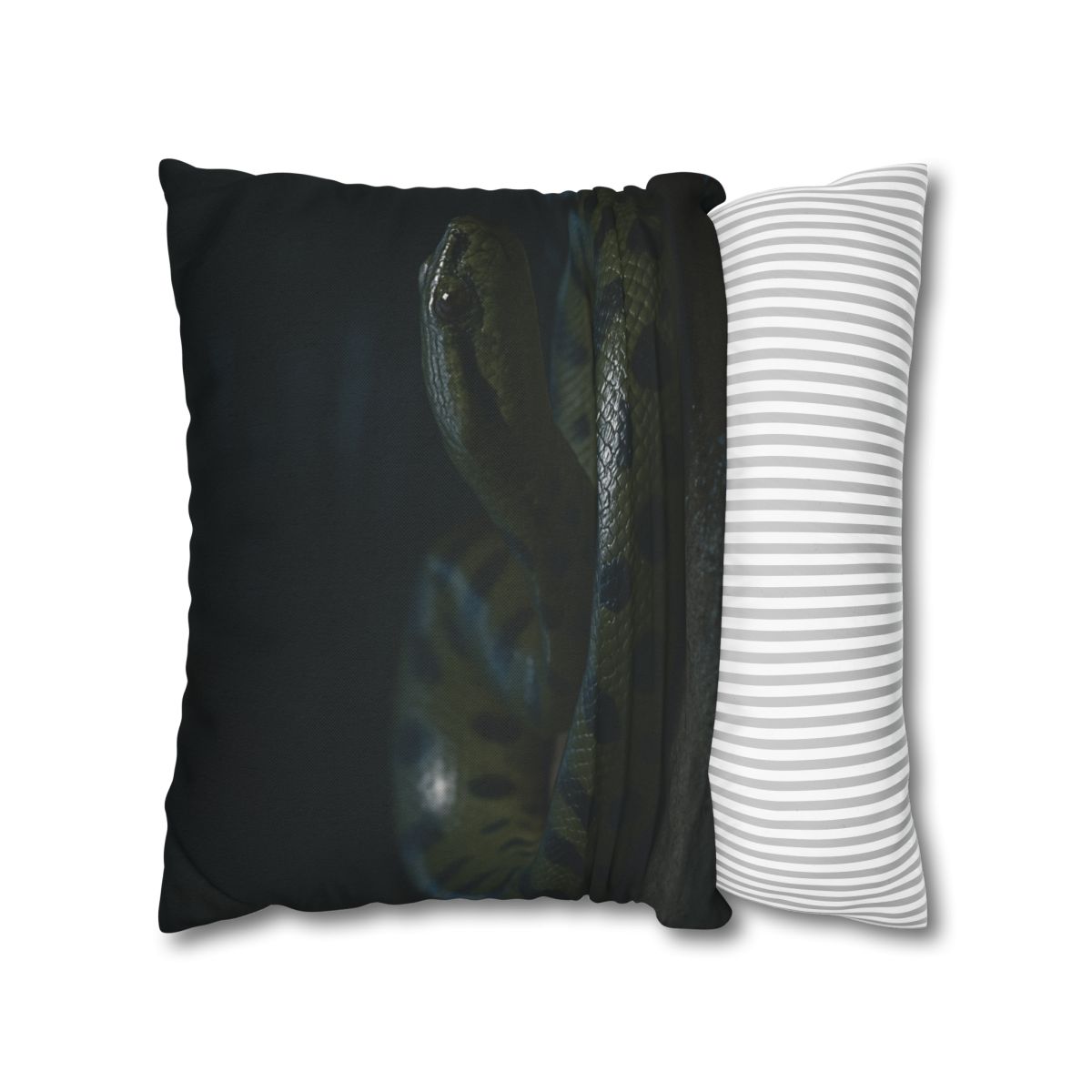 Moonlit Coil Green Anaconda personalized pillow covers