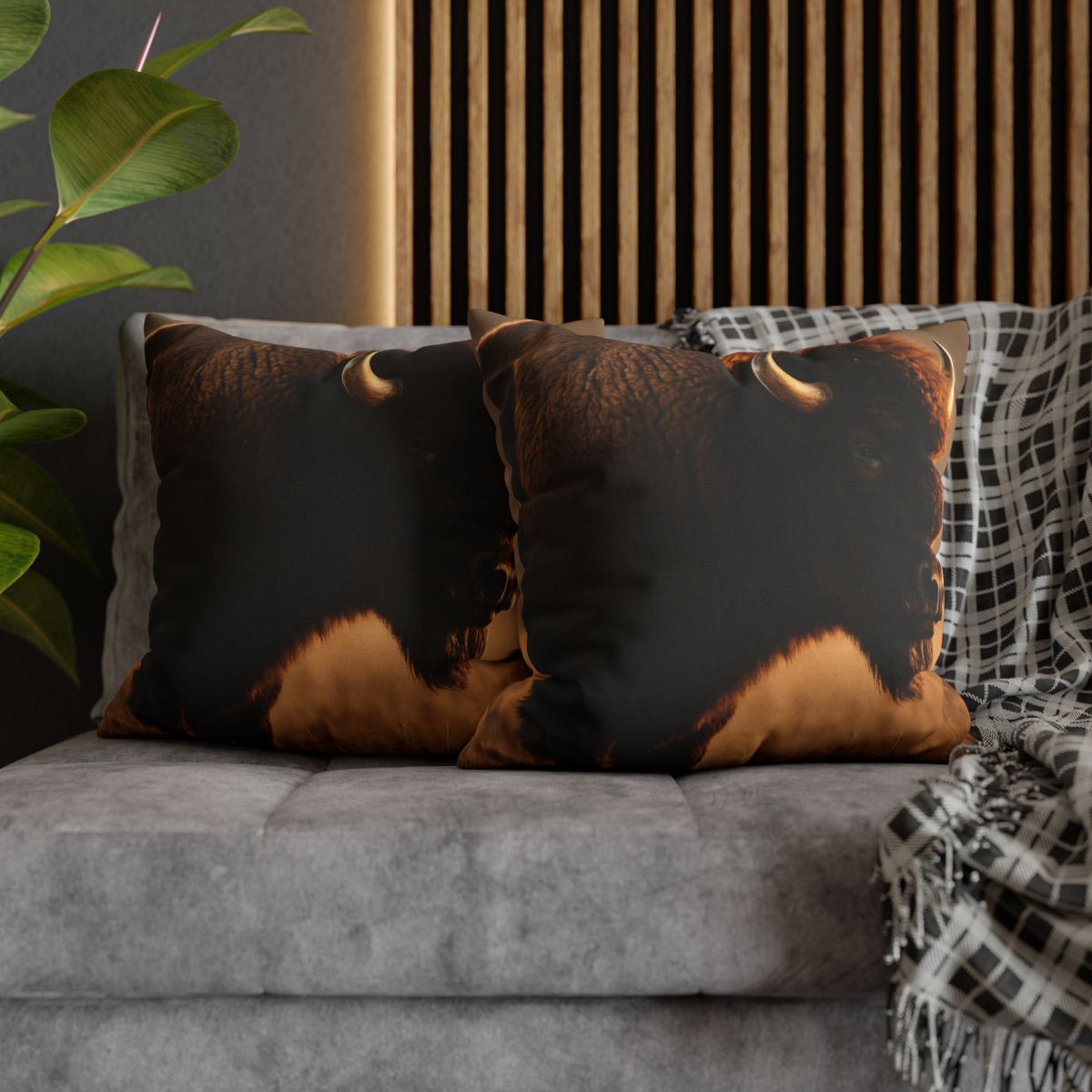 Prairie Thunder Bison soft cotton pillow cases