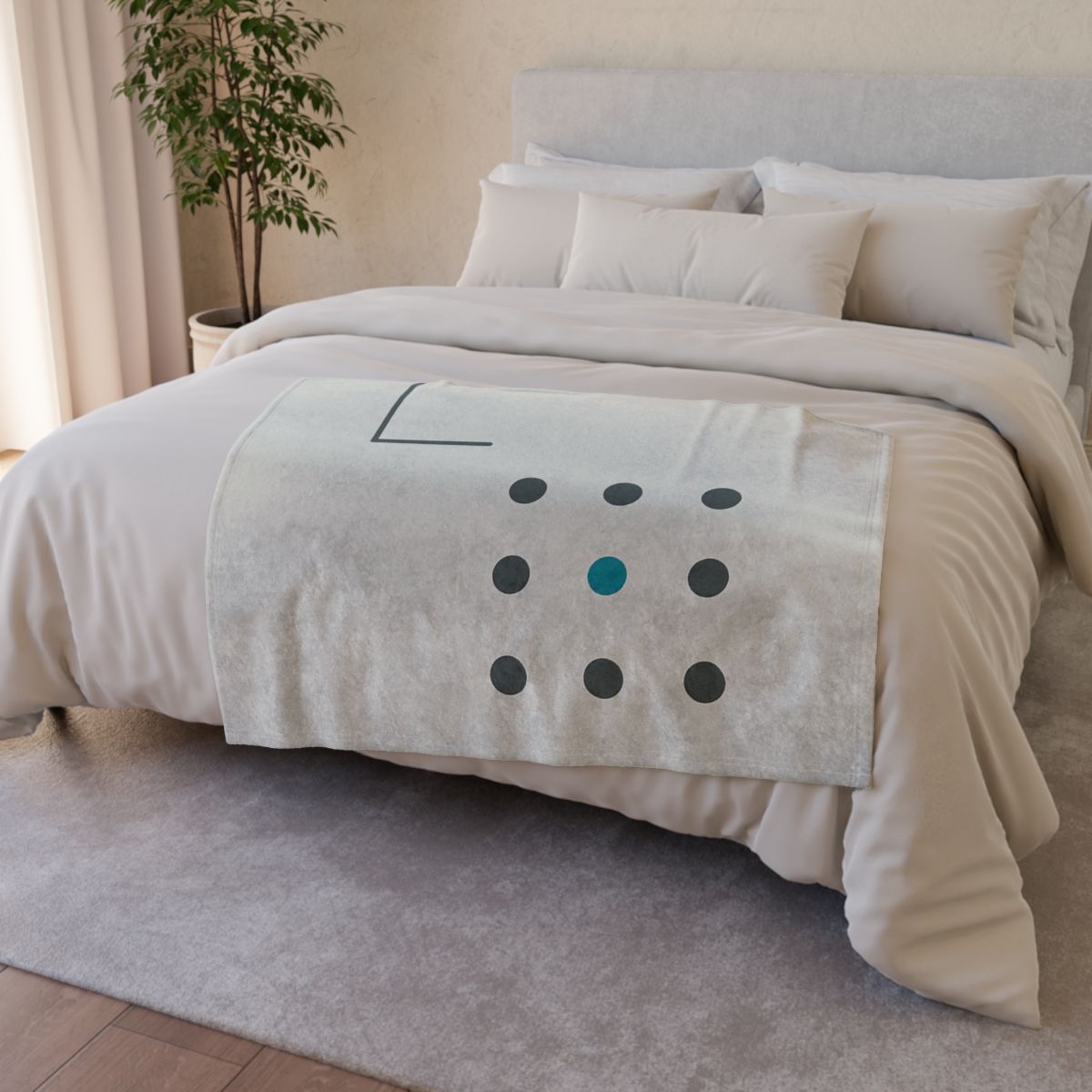 Sparse Dot Grid With Missing Corner unique gift blankets