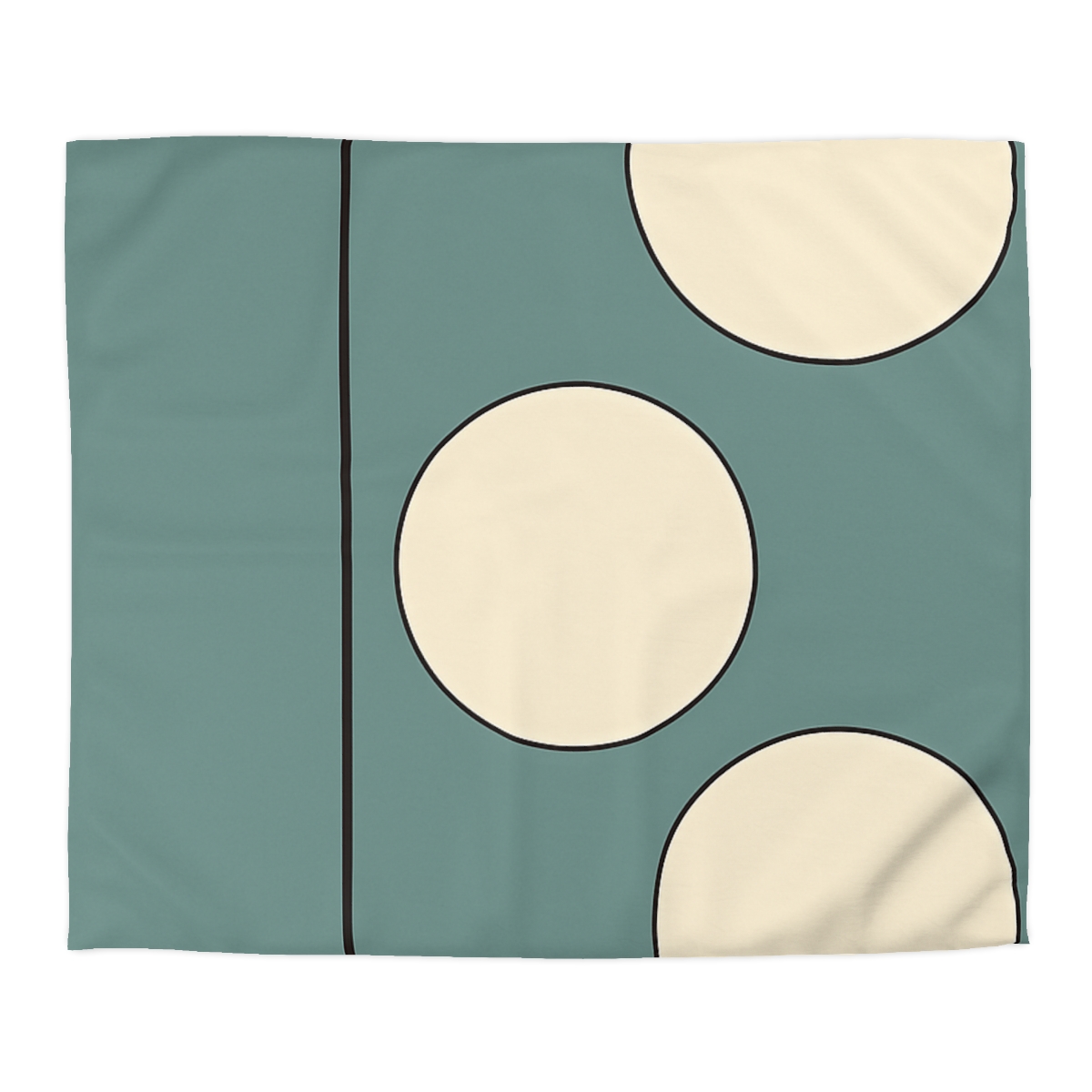 Staggered Trio Of Circles With Thin Divider personalized bedding duvets