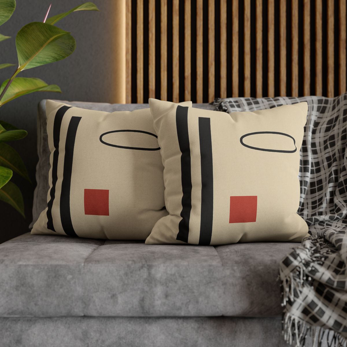 Aligned Posts With Floating Oval personalized pillow covers