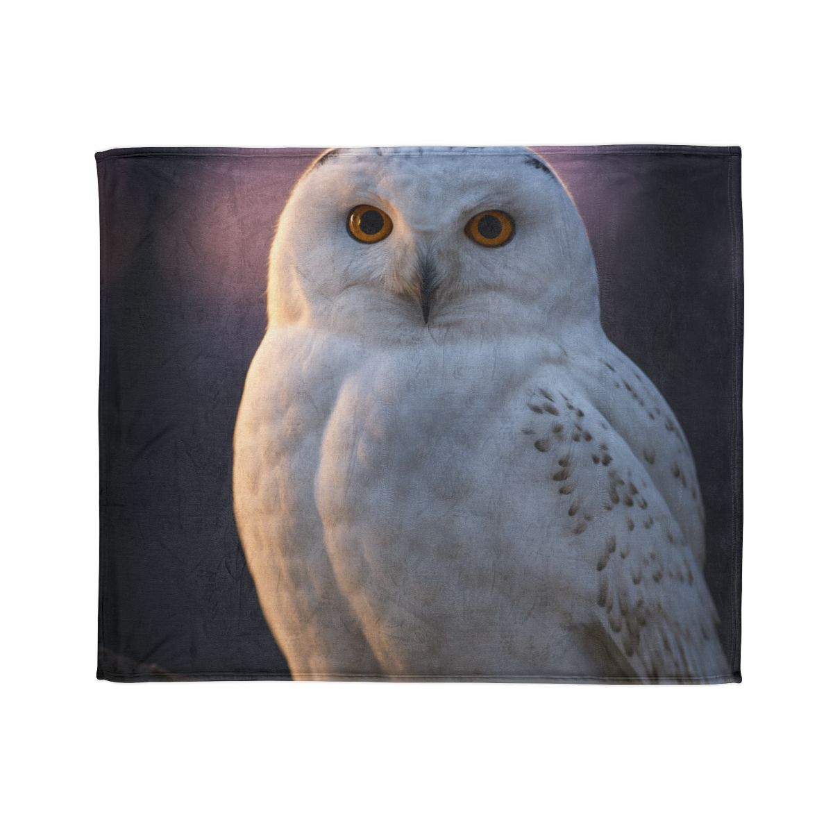 Twilight Watcher Snowy Owl soft fleece blankets