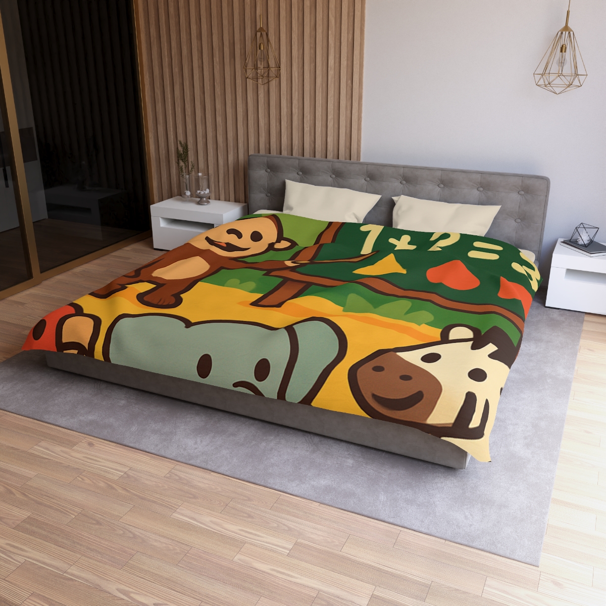 Jungle Math With Monkey And Friends soft comforter duvets