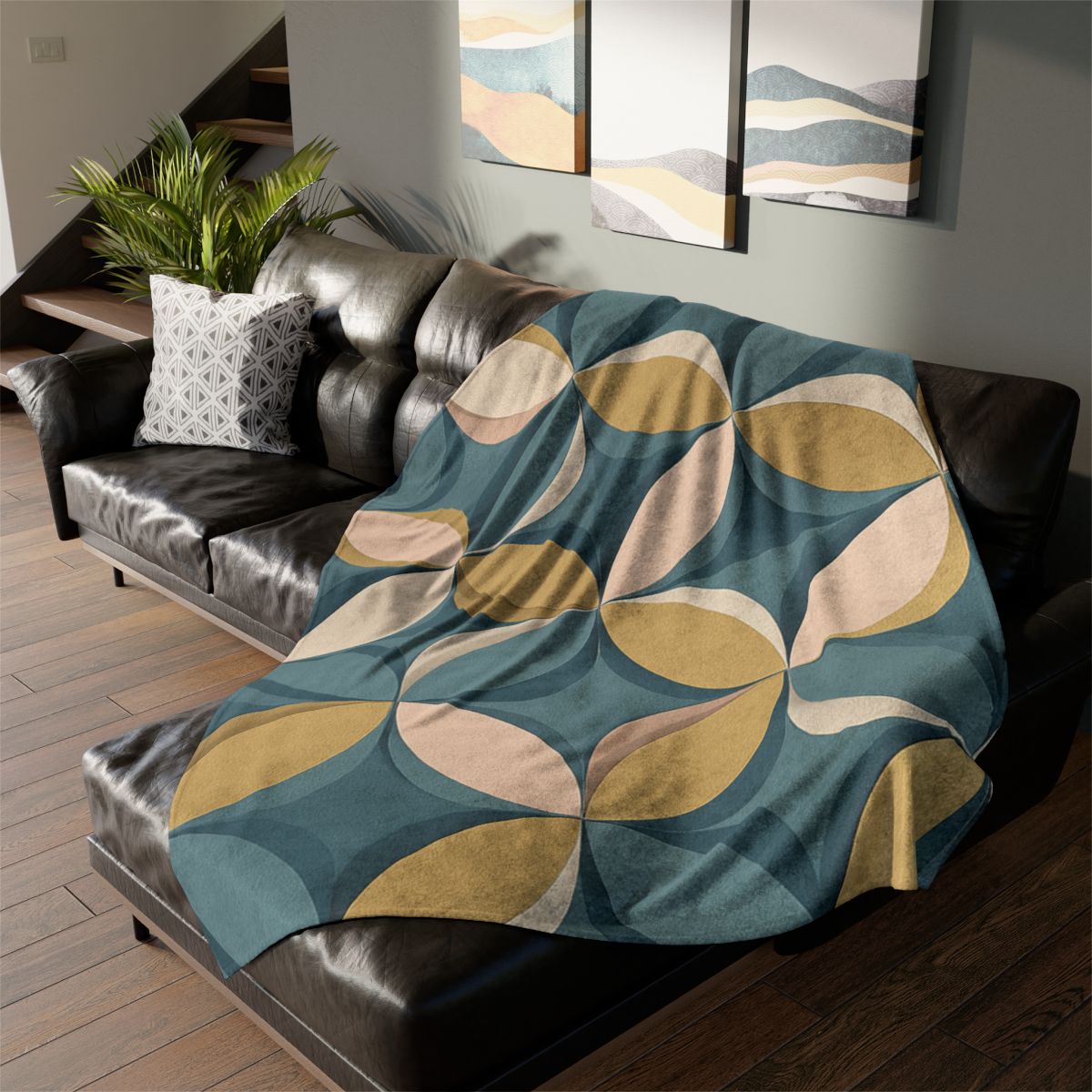 Petal Ripple Grid decorative home blankets