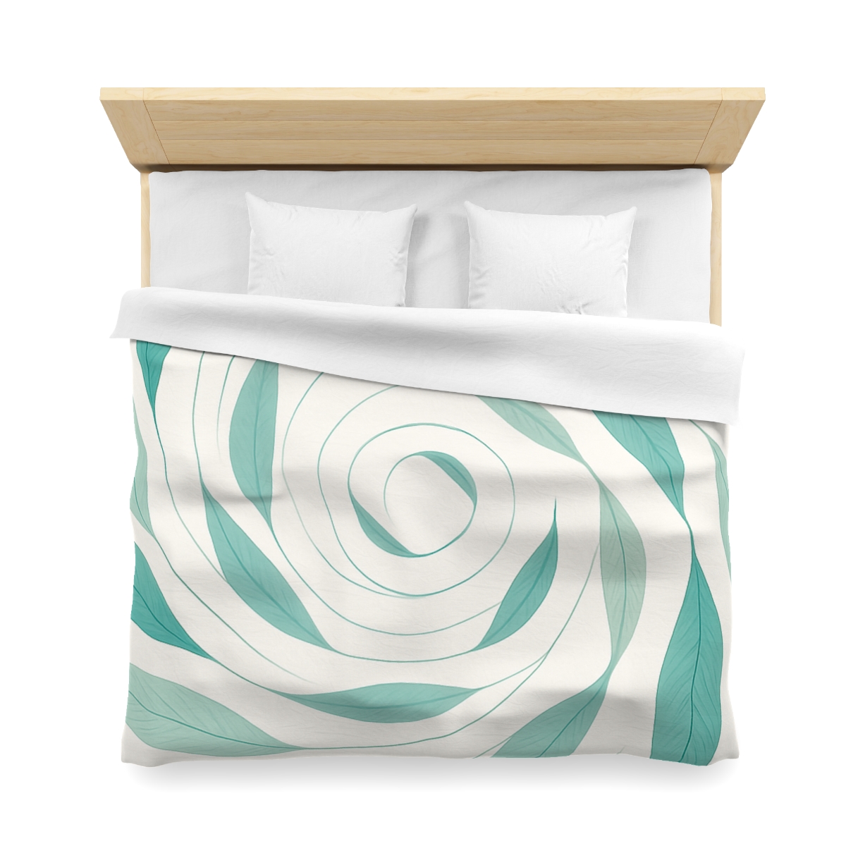 Orbiting Leaf Halo designer printed duvets