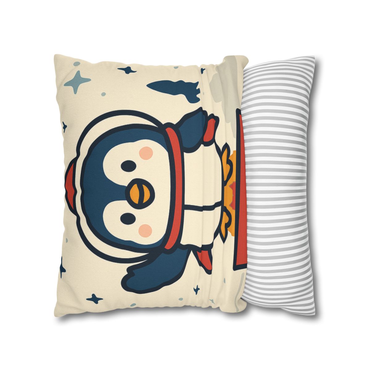 Rocket-Pilot Penguin designer print pillow cases