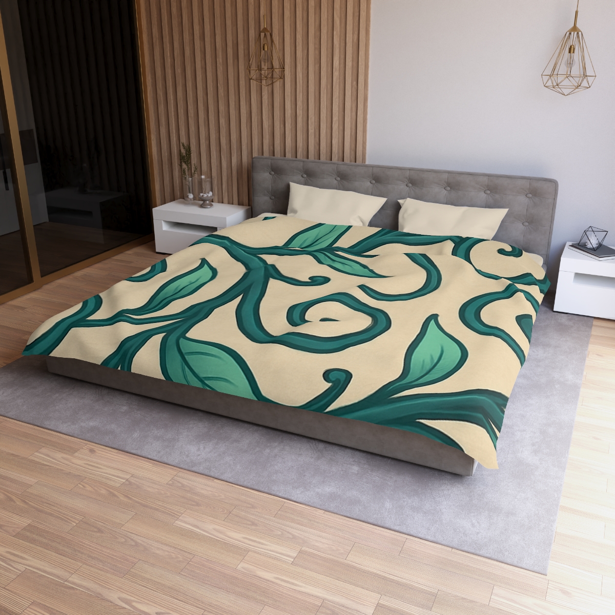 Curling Tendril Frieze personalized bedding duvets