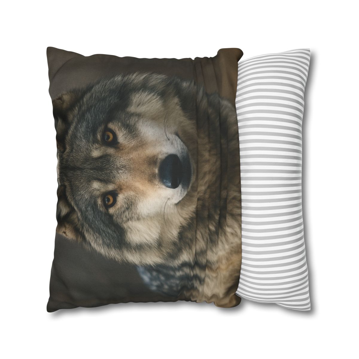 Ember Gaze Gray Wolf trendy patterned pillow cases