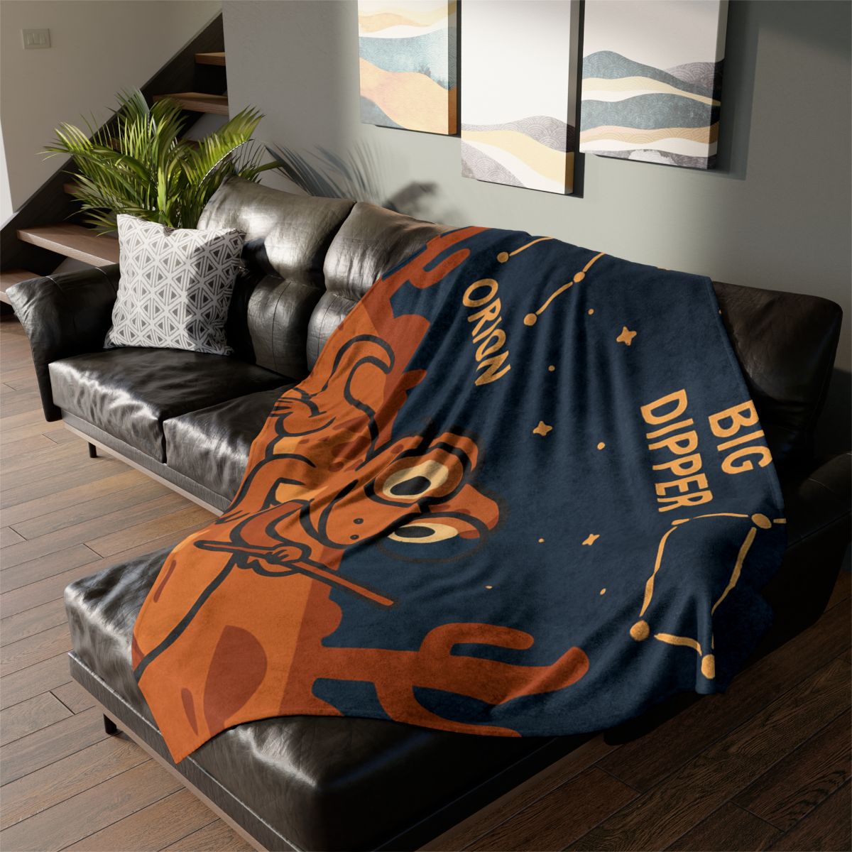 Stargazing Lizard Desert Camp soft fleece blankets