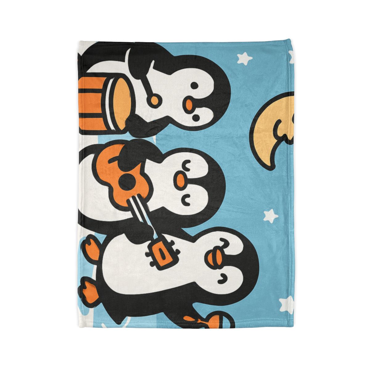 Moonlit Penguin Band designer printed blankets