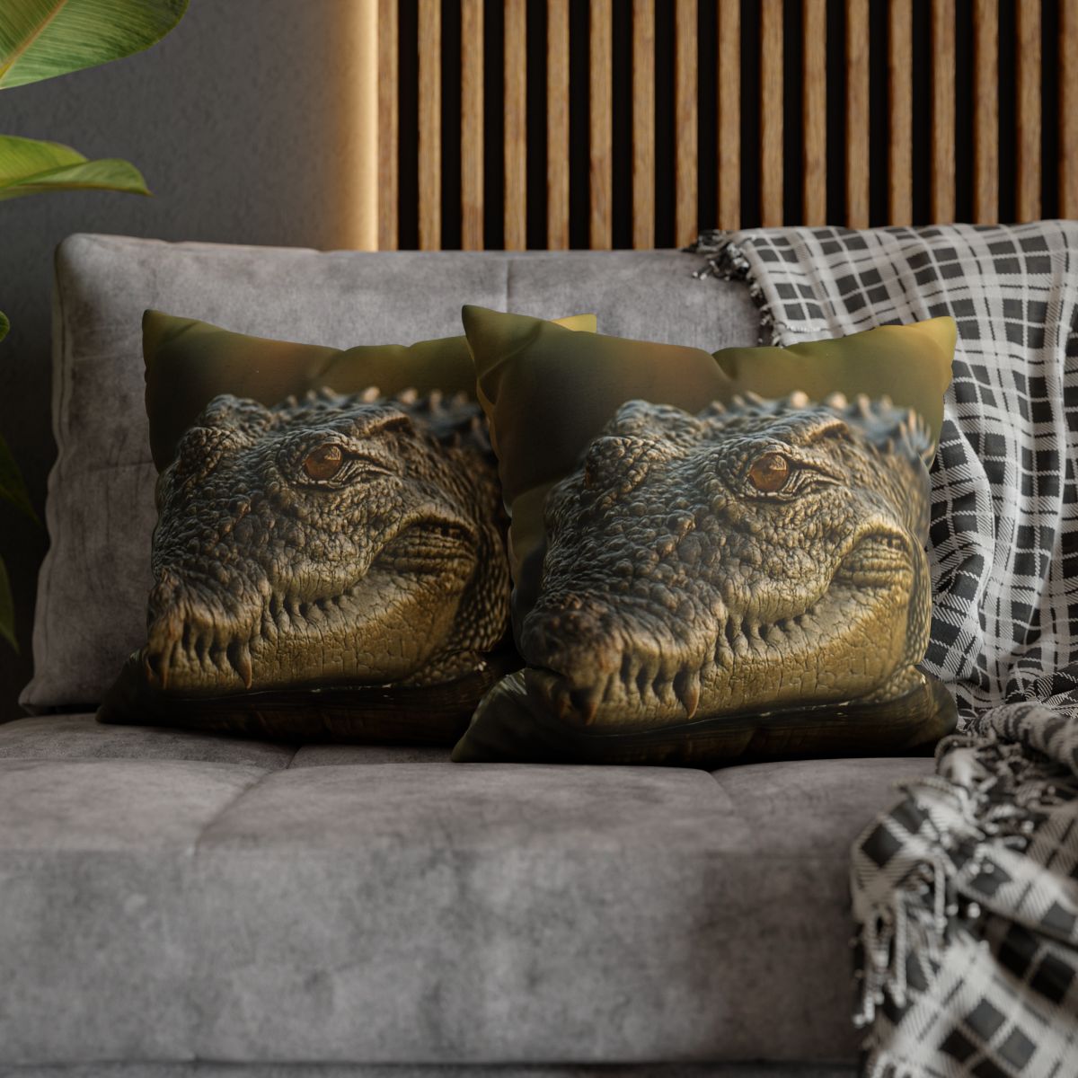 Ember Eye Saltwater Crocodile trendy patterned pillow cases
