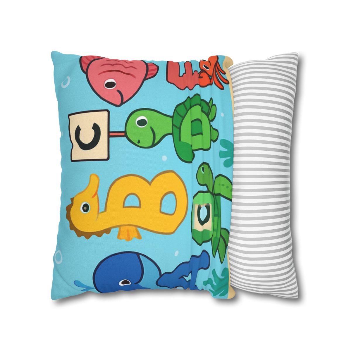 Coral Reef Alphabet Parade personalized pillow covers