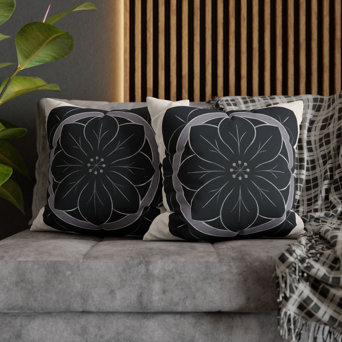Petal Orbit Rosette personalized pillow covers