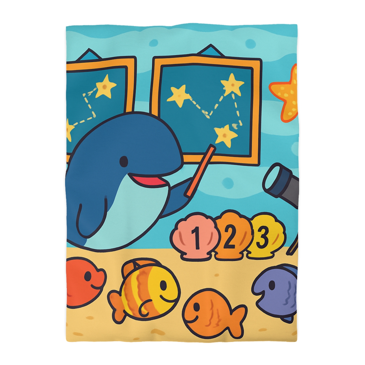 Cosmic Coral Classroom unique patterned duvets