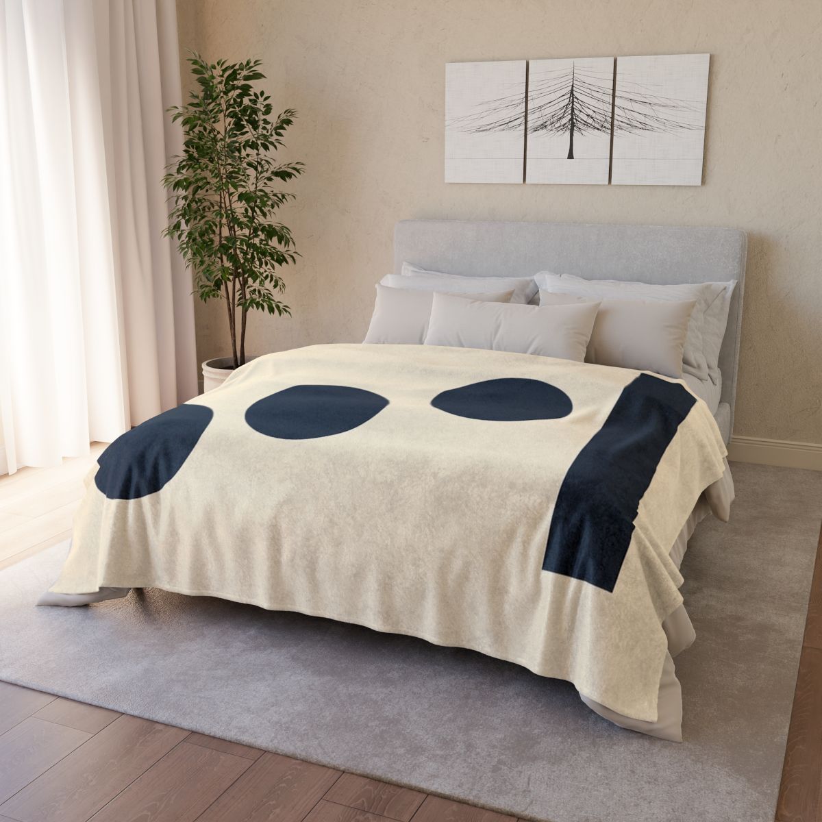 Stepped Circle And Bar Interval personalized cozy blankets