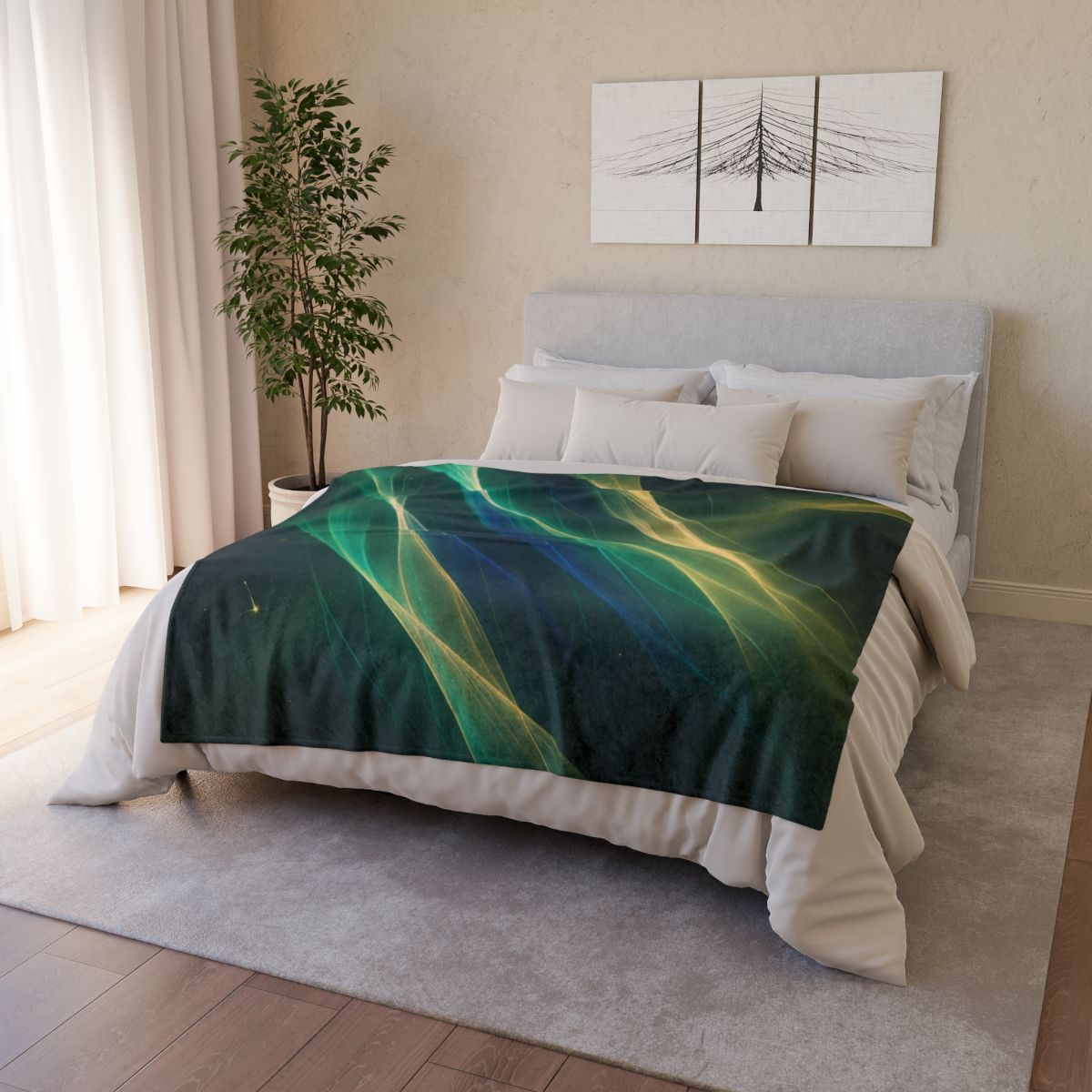 Veil Of Quantum Aurora unique gift blankets