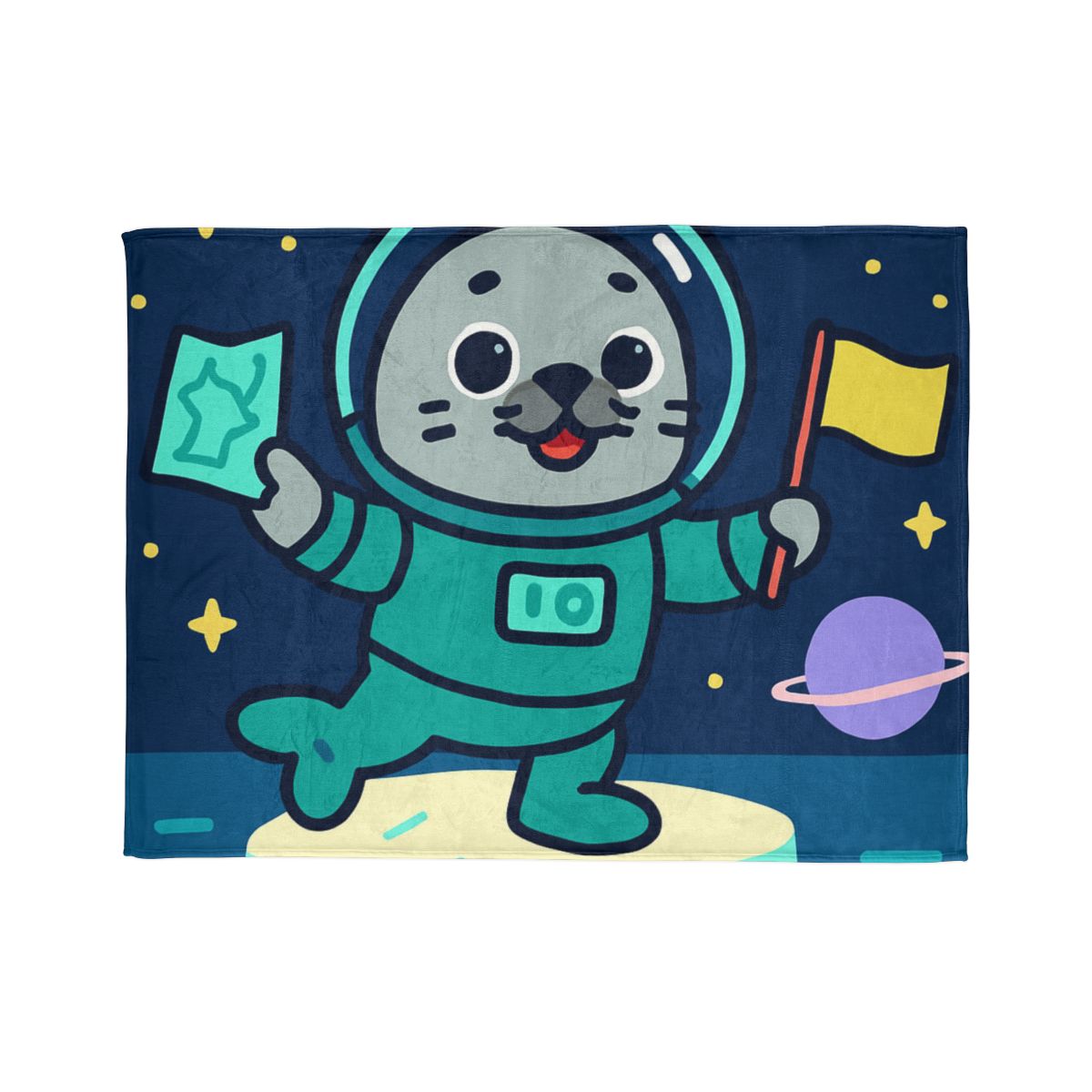 Starry Seal Explorer stylish throw blankets