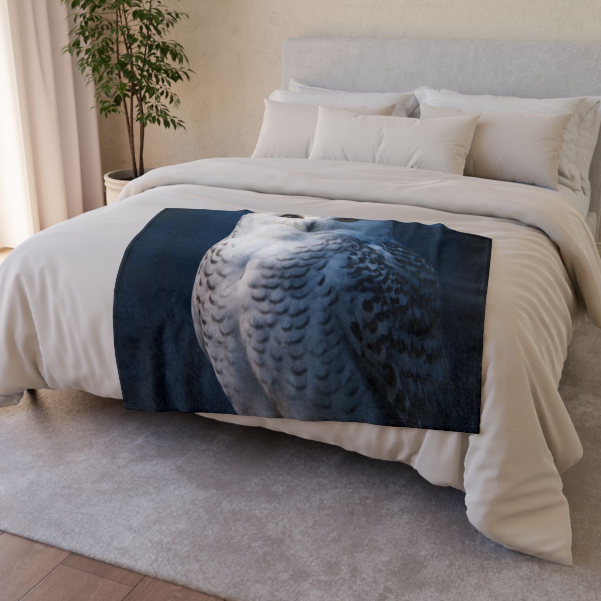 Midnight Watch Snowy Owl warm winter blankets