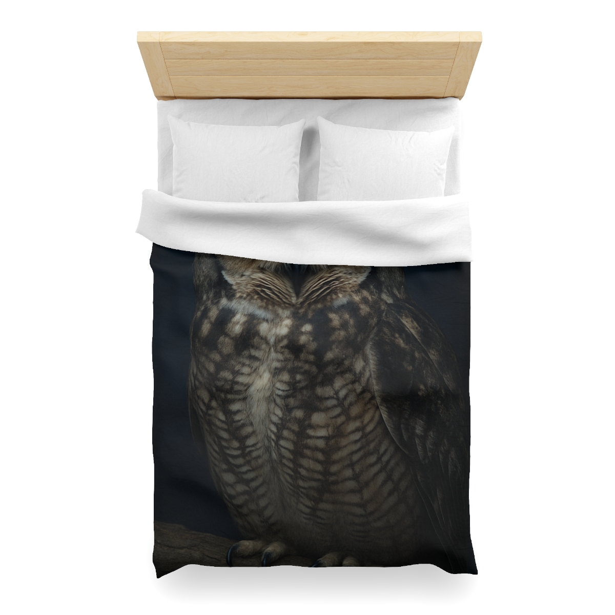 Silent Drift Great Horned Owl personalized bedding duvets